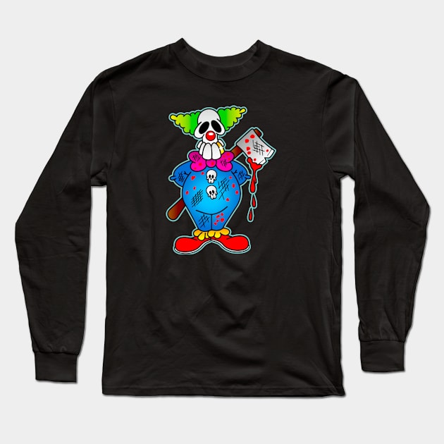 Clown Killer Long Sleeve T-Shirt by OrneryDevilDesign